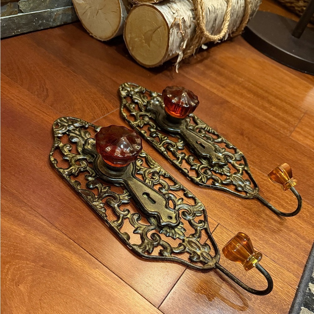 Ornate Escutcheon Plate - Wall Hooks